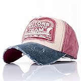 Baumwolle Stickerei Buchstabe W Baseballmütze Hysteresenkappen Casquette Hut Distressed Wearing Fitted Hat Für Männer Hüte -Brown-Adjustab