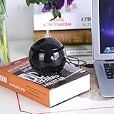 Diffusor Mist Maker für ätherische Öle, AromaLuftbefeuchter Raumdiffusor Luftreiniger LEDTouchLuftbefeuchter für große Räume zu Hause(black)