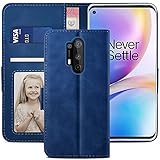 YATWIN Handyhülle Oneplus 8 Pro Hülle, Klapphülle Oneplus 8 Pro Premium Leder Brieftasche Schutzhülle [Kartenfach][Magnet][Stand] Handytasche für Oneplus 8 Pro Case, B