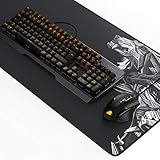 Titanwolf Gaming Set - mechanische Tastatur ALUMAR MMO 10800dpi Gaming Maus Specialist XXL Mauspad - Mechanical Keyboard - Anti-Ghosting - LED Backlight - 19 Lichtmodi - Makro-M