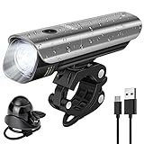 CHYBFU USB Wiederaufladbarer Fahrradscheinwerfer, CREE XPG2 40Lux LED Fahrrad Frontlicht, IPX5 Wasserdicht, Einfach zu Montieren und zu Demontieren, LED Renn- und Mountainbike L