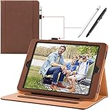 iPad 9.7 Zoll 2018/2017 (5/6 Generation) Hülle Leder, Kunstleder Business stoßfest Leichte Ständer Schutzhülle Case Cover Mit Pencil Pen Stifthalter Halter Steckplatz für Apple iPad Air 2 / Air, B