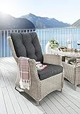 Destiny Gartensessel Loungesessel Casa Vintage Weiß Sessel Polyrattan S