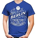 Mein Leben Berlin Männer und Herren T-Shirt | Fussball Ultras Geschenk (XXL, Blau)