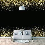 Fototapete Vlies Tapete Wandtapeten Goldener Glitzer Wohnzimmer Schlafzimmer Moderne Wandbilder Tapete Landschaft Panorama Wand Dekoration 150x105