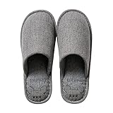 WXY-DE Nette Hausschuhe Herren Hausschuhe Damen Memory Foam Hausschuhe rutschfeste Hausschuhe mit Gummisohle für Sommer Schlafzimmer Baumwolle Memory Foam Hausschuhe (Color : A, Size : 42-43)