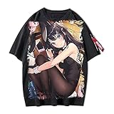 westtrend Anime Rascal Does Not Dream of Bunny Girl Senpai T-Shirt Unisex Mode Persönlichkeit Cosplay Top mit Reißverschlussärmeln S-4XL