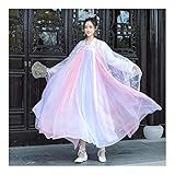 FKJSP Chinesisches Kleid, traditionelles Hanfu-Kleid, Cosplay-Kostüm, Vintage-Stil, bestickt, Hanfu für Damen, langärmelig, für Party, Fotoshooting, Cosplay-Tanz (Farbe: Stil 7, 6 m, Größe: S)