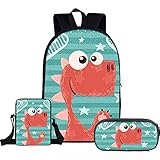 3 Anzüge Dinosaurier Themen Schultasche Rucksack Mit Brotdose Und Federmäppchen, Studenten Rucksack Laptop Rucksack Reise Computertasche ，Studenteneröffnungstag, Ein Geschenk Der Perfektion (A-012)