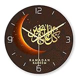 Wanduhr Ramadan Muslimische Wanduhr Elektronische Rahmenlose 3D Wanduhr Aufkleber Aufkleber Muslim Ramadan Eid Mubarak Dek