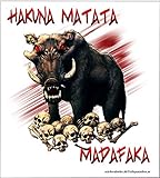 Aufkleber Hakuna Matata Madafaka Sticker Warzenschwein Wildschwein Skulls Probleme Streitigkeiten Schädel Knochen Totenkopf Africa Afrika Tiere Autoaufkleb