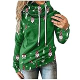 Weihnachten schwarzedamen Loose fit Oberteil Damen Schwangere Kleidung Oberteil Damen rot weihnachspullis Prime Damen Schwangere Kleidung Pullover fledermausärmel Rollkragenpullover D