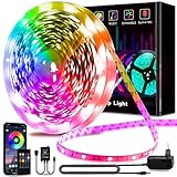 Led Strip 5m, L8star Led Streifen Farbwechsel Led Lichterkette Rgb Clever Led Bänder Strips mit Bluetooth und 24 Tasten IR-Fernbedienung Kontroller Sync zur Musik Led L