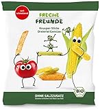 Freche Freunde Bio Knusper Sticks-Dreierlei Gemüse, Knabberzeug für Kinder & Babys ab 12 Monaten, ohne Salzzusatz, 8er Pack (8x 30 g)