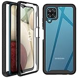 AROYI Handyhülle Kompatibel mit Samsung Galaxy A12 /M12 Hülle, 360° Rundumschutz TPU Robust Bumper Case Outdoor Handyhülle Samsung A12 Mit Eingebautem Display