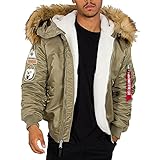 ALPHA INDUSTRIES Herren Ma-1 Hooded Arctic Jacke, Stratos, S