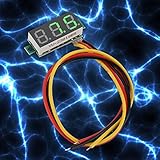 Spannungsfeld DC Digital Volt Test Monitor 0,28 ″ LED-Anzeige Voltmeter Motorrad Batteriemonitor Voltmeter 0~100V(green)
