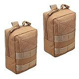 Magarrow Tactical Molle Pouch Multifunktions-Hüfttasche zum Aufhängen, Brown- 2p