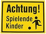 Alpertec 48071530 Schild Achtung spielende Kinder gelb-schw