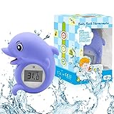 BelonLink Badethermometer Baby, Digitaler Wasserthermometer Baby,badwanne Thermometer Baby für Sicheres Baden, Mit Led Warmalarm, für Erwachsene, Kind, R