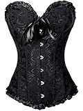 ShiyiUP Spitze Korsett Bauchweg Vintage Korsage Überbrust Damen Taillenformer Shaperwear Push U