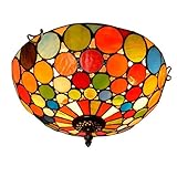 YINGGEXU Deckenlampe, 30,5 cm, bunte Punkte, Glasleuchte, kompatibel mit Schlafzimmer, Restaurant, Café-Stil, Deckenlamp