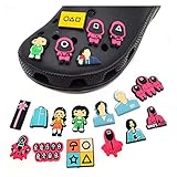 SQùID Game Croc Charms 1 9 stücke, SQũID-Spiel. PVC. Schuh Charms, netflìx movìe shous Dekoration Charms, zubehör for Schuhe, Armband, Armband for teenies F