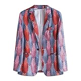 Anzug Herren Anzugjacke Casual Freizeit Sakko Business Blazer Slim Fit Jacke Herren Sportlich Regular Fit Freizeit Blazer Anzugjacke Vintage Revers Langarm Anzugsakko Hochzeit Party Anzug M