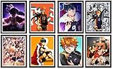 Digital-Fototapete mit Anime-Motiv, 20,3 x 25,4 cm, ohne Rahmen, 8 Stück