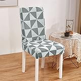 Stuhlbezug Plaids Stoff Stuhlabdeckungen for Esszimmer Farbe Matching Elastic Jacquard Stühle mit Rückenlehnen Wohnzimmer Dekorationen Heimat ( Color : Chair cover-gary , Specification : 2 pieces )