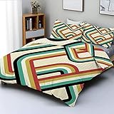 3D Printed Bedding Quilt Duvet Cover Bettbezug und Kissenbezug Künstlerische U-Bahnlinie inspiriert von grafischen Korallen Einzeln (135x200 cm), 2er Set 1 Stück Bettbezug + 1 Stück p