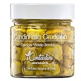 IContadini kleine Artischockenherzen eingelegt in Öl, Artischocken Herzen, italienische Antipasti im Glas, Olivenöl, Pugliesi, 230 g