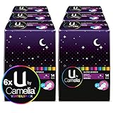 U by Camelia Ultra Binden mit Flügeln Lang Nacht, 6er Pack (6 x 14 Stücke)