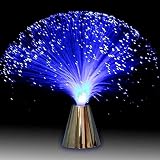 Glasfaserleuchte Fiber Optic Brunnen Nachtlicht beruhigende Lampe, LED Farbwechsel Glasfaserlampe mit Multicolor für die Dekoration(Mehrfarbig)