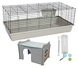 PETGARD Starterset Nagerkäfig Sammy 120 + Trinkflasche 500 ml + Nagerhaus aus H