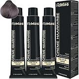 FemMas Haarfarbe Lichtblond Asch Intensiv 9.11 I professionelle Creme Haarfarbe in Blond mit pflegendem Arganöl, Keratin & Ceramiden I als dauerhafte Haarfärbung oder Tönung, 3x100