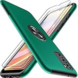AOUIA Hülle für Samsung Galaxy A02S + 2 Stück Panzerglas Schutzfolie, Stoßfeste, Kratzfeste Schutzhülle mit Magnetischem Ständer für Samsung Galaxy A02s, Grü