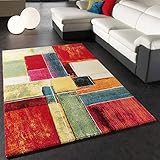 Teppich Modern Splash Designer Teppich Bunt Karo Model Neu OVP, Grösse:160x230