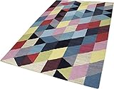 ESPRIT Rainbow Triangle Kelim Moderner Markenteppich, Baumwolle, Mehrfarbig, 110 x 60 x 0.5