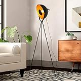 Stativ LED Satelliten Stehlampe Stehtischlampe - Vintage Bett Leselampe Steh Schreibtischlampe - Tageslichtlampe Standleuchte Deko für Wohnzimmer Schlafzimmer (Schwarz, fassung e27)