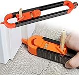 YYDS Präziser Konturmesser mit Schloss, Konturmesser-Profilwerkzeug mit Schloss zum Messen von Sockelleisten, Tischler-Messer Radian Lineal unregelmäßig