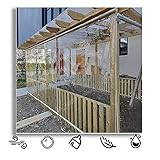 XJJUN Transparenter Vinyl-Aufrollvorhang, wasserdichte Winddichte Schirme UV-beständige Sonnenrollos Im Freien, Für Balkon-Innenempfang An Der Rezeption (Color : Klar, Size : 0.6x3m)
