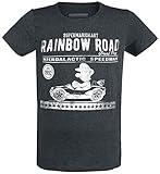 Super Mario Mario Kart - Luigi - Vintage Garage T-Shirt dunkelgrau meliert XXL