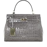 Picard, Damen Schultertasche aus Leder, in der Farbe Graphit/Grau, aus der Serie Weimar, mit Henkel, 555136N053