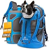 petmont Hunderucksack für kleine Hunde und Welpen [bis 10 KG] - Atmungsaktive Hundetasche, Hundetransport-Box, Welpen-Zubehör | fürs Fahrrad, Wandern, Reisen, Auto und B