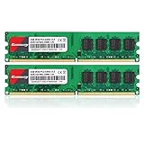 Kuesuny 4 GB Kit (2 x 2 GB) DDR2 667 MHz Udimm Ram PC2-5300 PC2-5300U 1,8 V CL5 240 Pin 2RX8 Dual-Rank Nicht-ECC ungepufferter Desktop-Computer Speicher RAM-Modul Upg