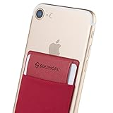 Sinjimoru Handy Kartenetui für Kreditkarten & Bargeld, Slim Wallet Smartphone Kartenhalter zum aufkleben ID Card Holder für iPhone und Android, Sinji Pouch Flap R