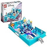 LEGO 43189 Disney Frozen 2 Elsas Märchenbuch, Reisespielzeug mit Nokk und Olaf, mit Prinzessinnen Mini-Puppen, Eiskönigin Spielzeug ab 5 J