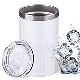 CHANGEMOORE Isolierbecher edelstahl-Thermobecher kaffee to go 350ml-Thermo kaffeebecher für unterwegs-Trinkbecher to go mit deckel-Schwarz/Weiß/Silb