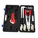 Crimpzangen Manual Presswerkzeug Satz mit Gummigriff Verbundrohr Schiebehülsenwerkzeug Aluminiumlegierung Presszange Set Kit Hydraulische Rohrzang